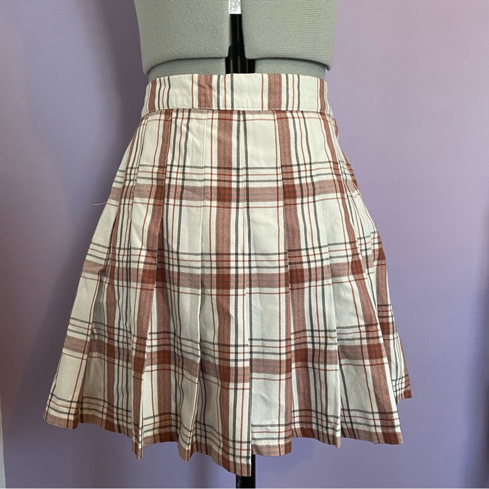 Aerie plaid pleated skirt, XS